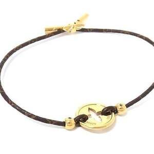LOUIS VUITTON Brown Monogram Charm Bracelet